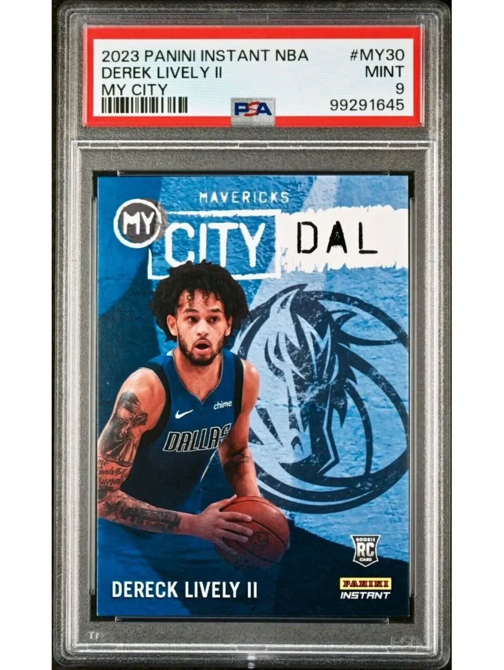 Dereck Lively II 2023 Panini MyCity Rookie NBA #MY-30 Basketball Card PSA 9 Mint